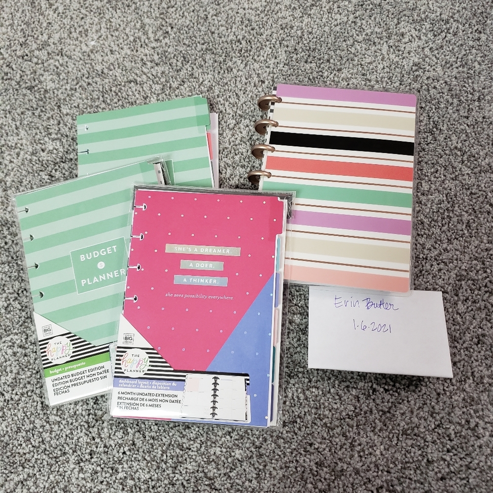 Happy Planner Mini -Undated horizontal week/2 page